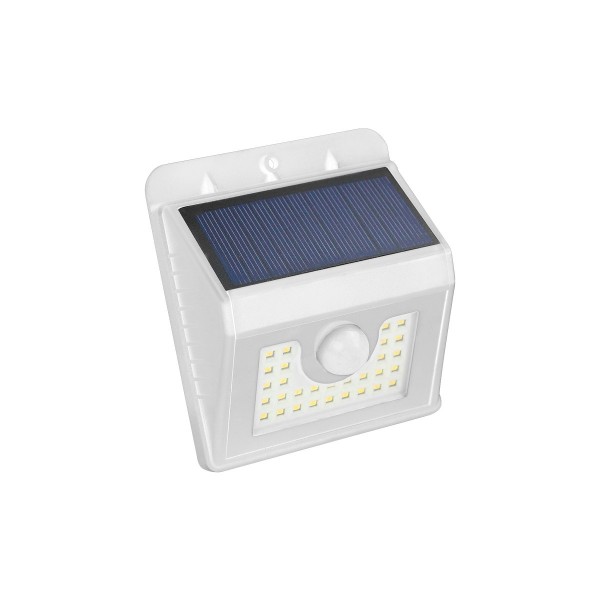 Aplique led solar sensor blanco 4w.fria