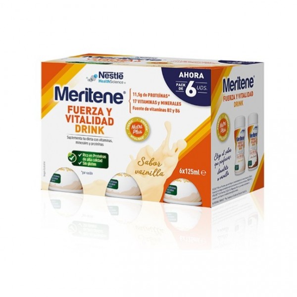 Meritene Fuerza Y Vitalidad Drink Vainilla 6 X 125 ml