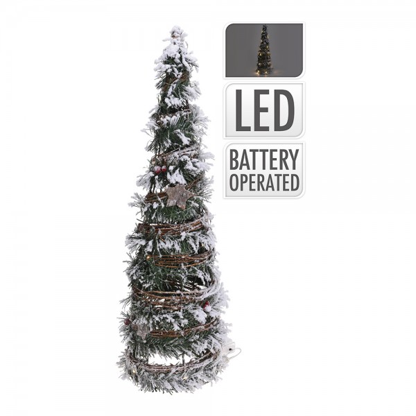 Abeto de navidad de rattan con 30 leds 60cm Abeto de navidad de rattan con 30 leds 60cm