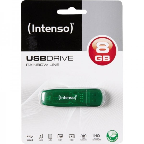Intenso 3502460 lápiz usb 2.0 rainbow 8gb verde Intenso 3502460 lápiz usb 2.0 rainbow 8gb verde
