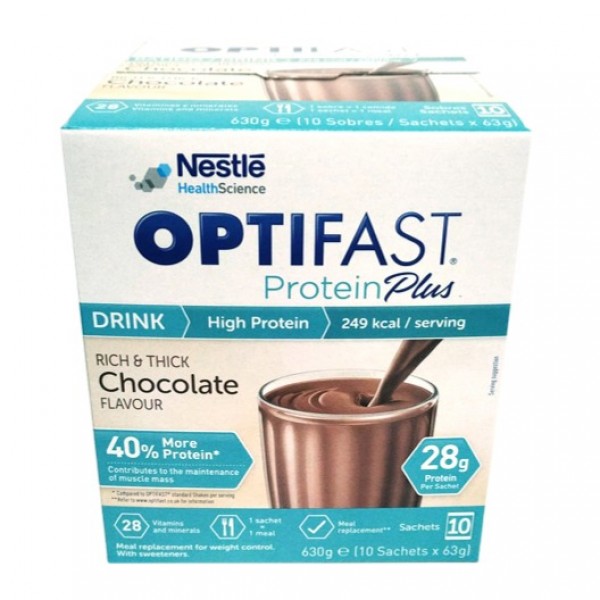 Optifast Protein Plus 10 Sobres 63 g Sabor Chocolate