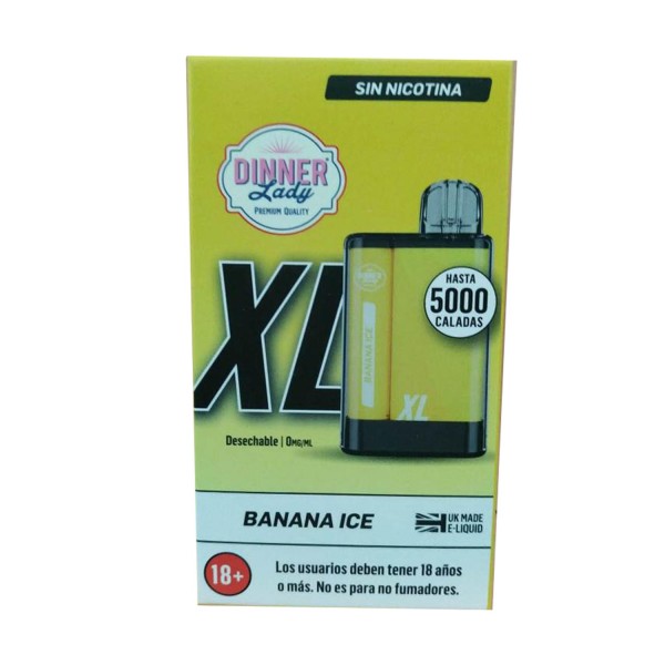 Dinner lady pro xl vapeador banana ice sin nicotina 1un