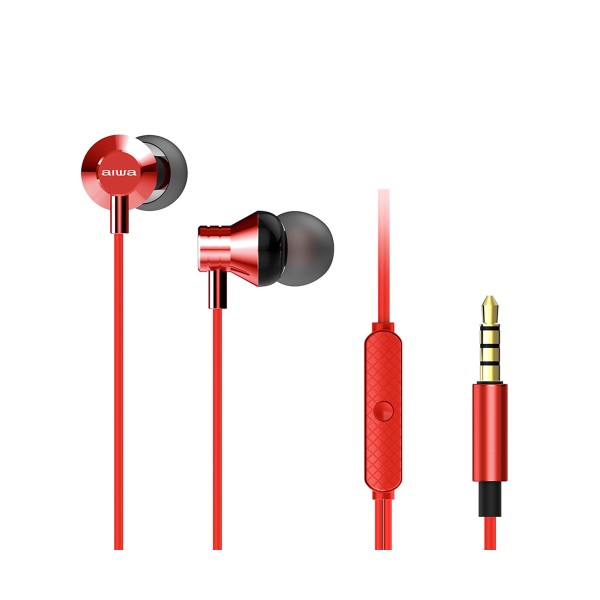 Aiwa estm-50rd red / auriculares inear con cable
