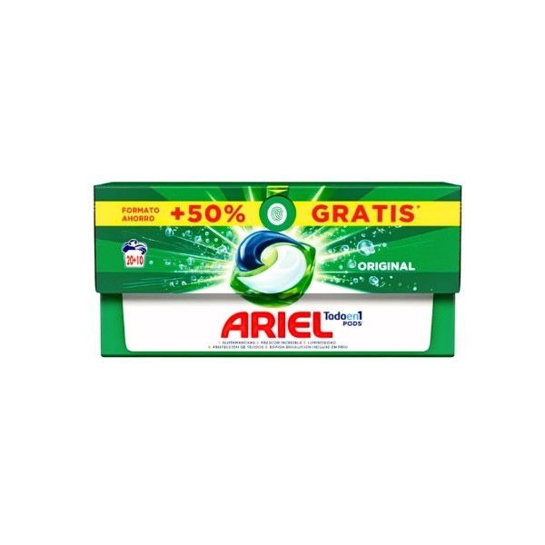 Ariel detergente Pods original 20+10